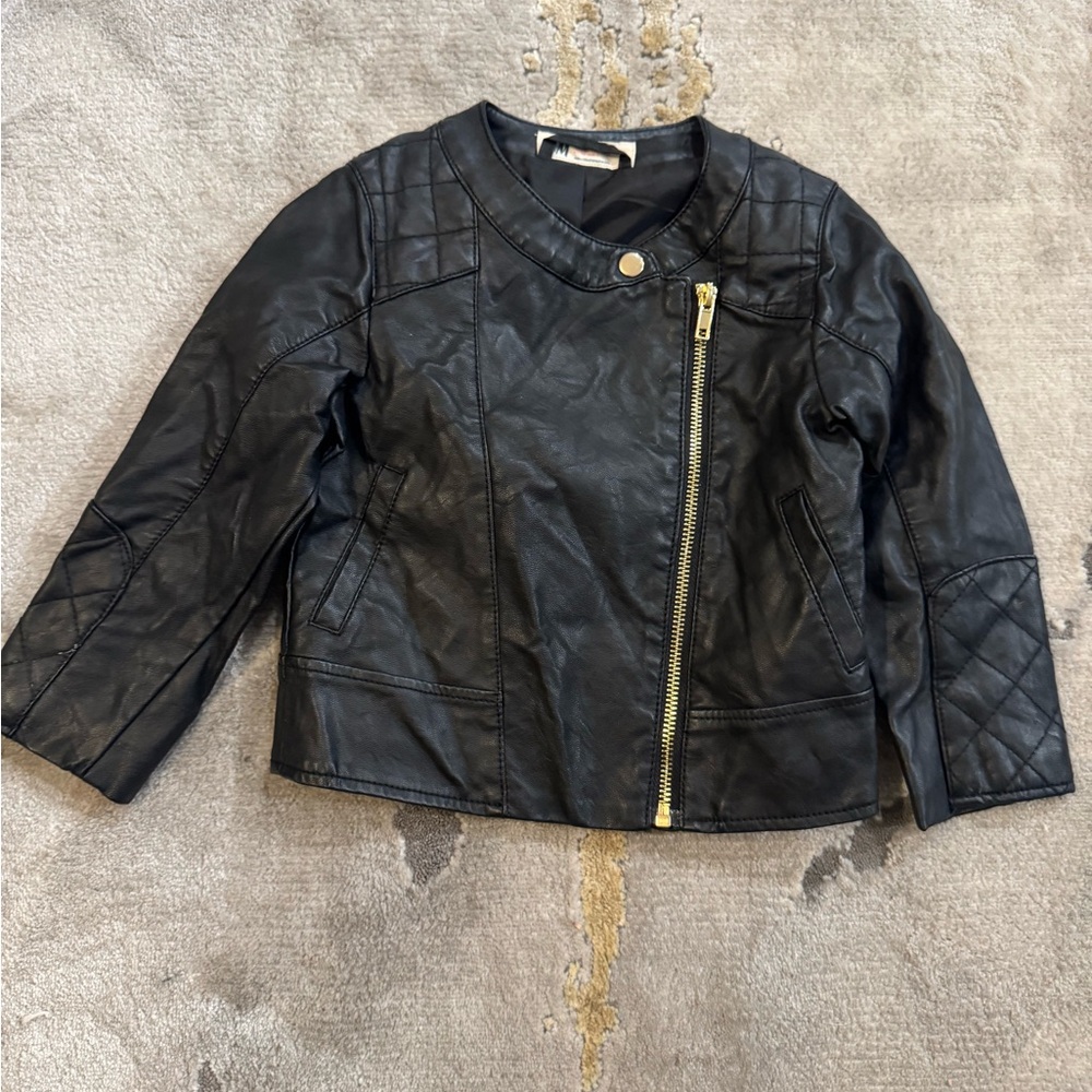Leather toddler jacket